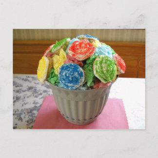Cupcake-Blumentopf Postkarte