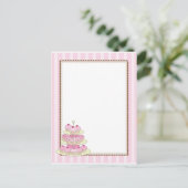 Cupcake Border Yellow Postkarte (Stehend Vorderseite)
