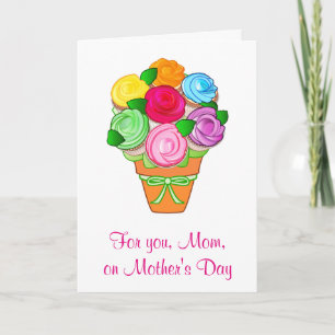 Cupcake Bouquet: Glücklicher Muttertag! Karte