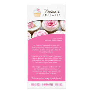 Cupcake Boutique Rack Card Werbekarte