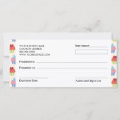 Cupcake Boutique Style Geschenkgutscheine (Rückseite)