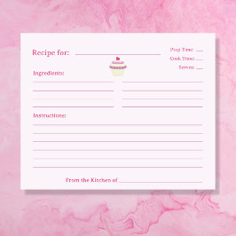 Cupcake Brautparty Rezept Card