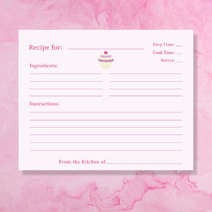 Cupcake Brautparty Rezept Card