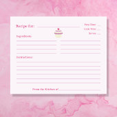 Cupcake Brautparty Rezept Card