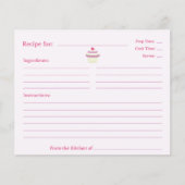 Cupcake Brautparty Rezept Card (Vorderseite)