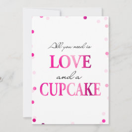 Cupcake Brautparty Sign | Rosa Magenta Confetti Einladung
