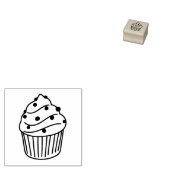 Cupcake Briefmarke - Mini-Holzkunst Briefmarke für Gummistempel (Stempel)