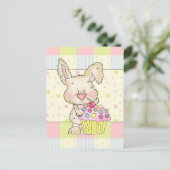 Cupcake Bunny Postcard Postkarte (Stehend Vorderseite)