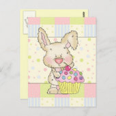 Cupcake Bunny Postcard Postkarte (Vorne/Hinten)