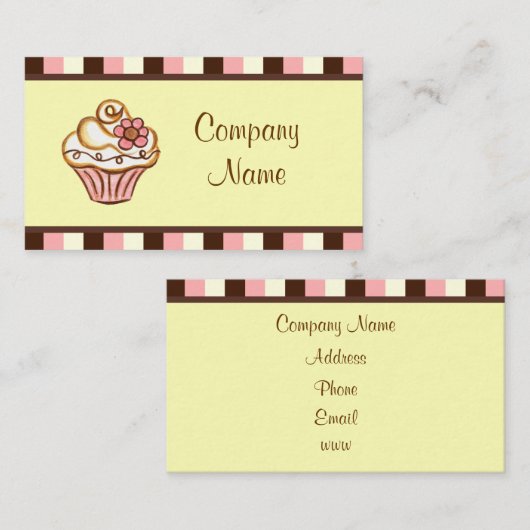 Cupcake Business Card Visitenkarte (Vorne/Hinten)