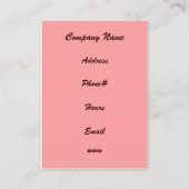 Cupcake Business Card Visitenkarte (Rückseite)