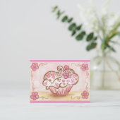 Cupcake Business Card Visitenkarte (Stehend Vorderseite)