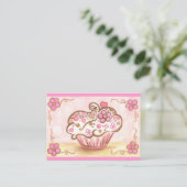 Cupcake Business Card Visitenkarte (Stehend Vorderseite)
