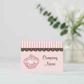 Cupcake Business Card Visitenkarte (Stehend Vorderseite)
