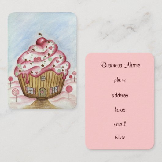 Cupcake Business Card Visitenkarte (Vorne/Hinten)