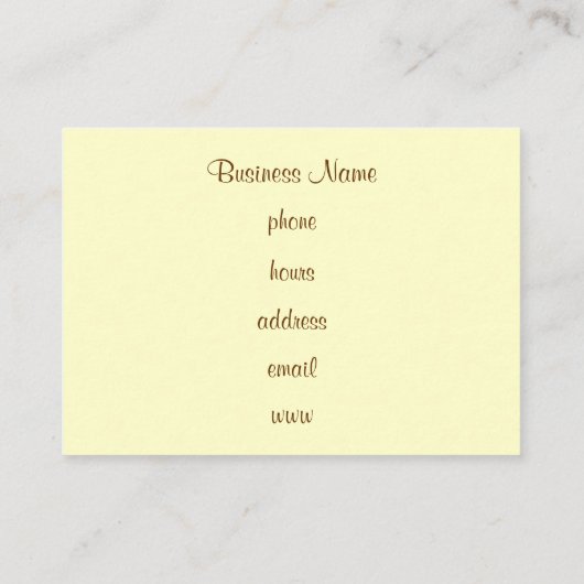 Cupcake Business Card Visitenkarte (Rückseite)