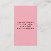 Cupcake Business Card Visitenkarte (Rückseite)