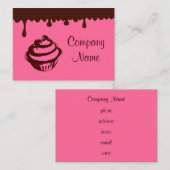 Cupcake Business Cards mit Schokolade Visitenkarte (Vorne/Hinten)
