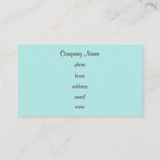 Cupcake Business Cards Visitenkarte (Rückseite)