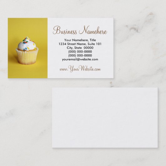 Cupcake Business Cards Visitenkarte (Vorne/Hinten)