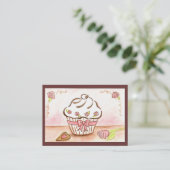 Cupcake Business Cards Visitenkarte (Stehend Vorderseite)