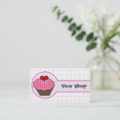 Cupcake Business Cards Visitenkarte (Stehend Vorderseite)
