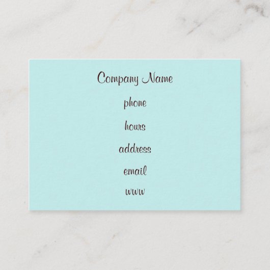 Cupcake Business Cards Visitenkarte (Rückseite)