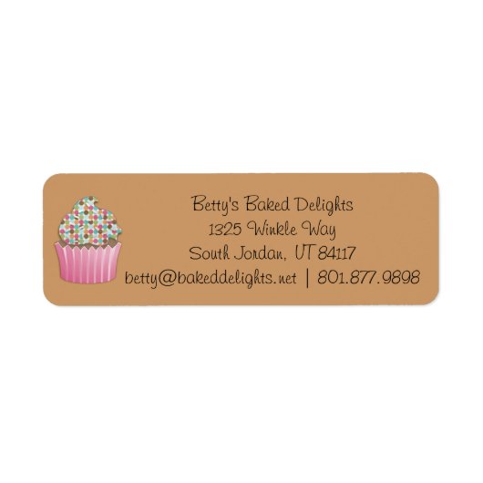 Cupcake Business Labels (Vorne)
