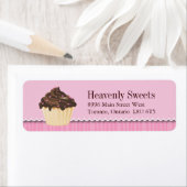 Cupcake Business Rücksendeadressen-Aufkleber (Insitu)