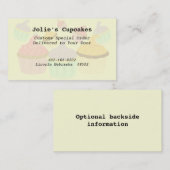 Cupcake Business - Visitenkarte (Vorne/Hinten)