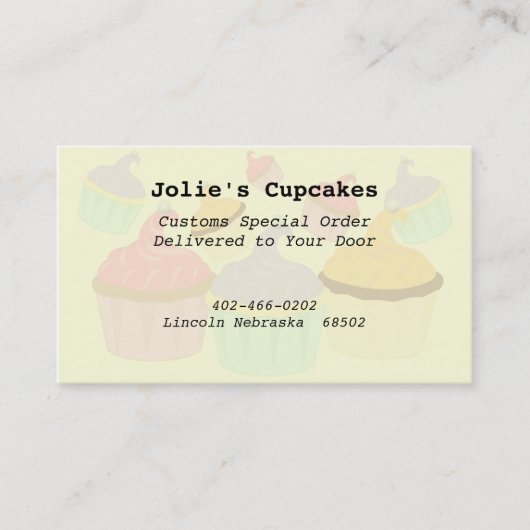 Cupcake Business - Visitenkarte (Vorderseite)