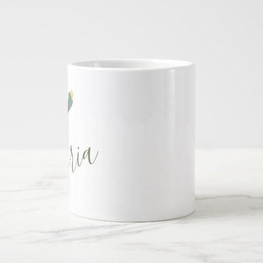 Cupcake Cactus Name Giant Coffee Tasse (Vorderseite)