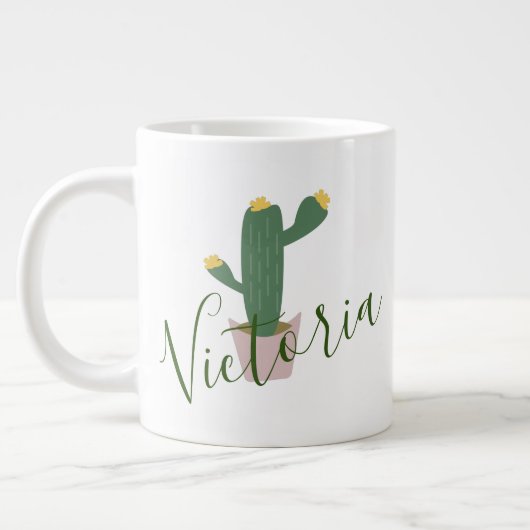 Cupcake Cactus Name Giant Coffee Tasse (Links)