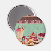 Cupcake Cake Party Signaturbanner Magnet (Vorderseite/Rückseite)