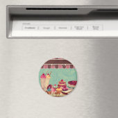 Cupcake Cake Party Signaturbanner Magnet (In Situ (Geschirrspüler))