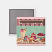 Cupcake Cake Party Signaturbanner Magnet (Vorderseite/Rückseite)