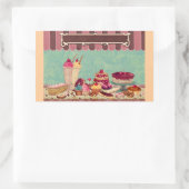 Cupcake Cake Party Signaturbanner Rechteckiger Aufkleber (Tasche)