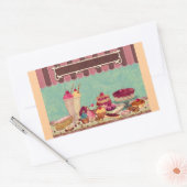 Cupcake Cake Party Signaturbanner Rechteckiger Aufkleber (Umschlag)