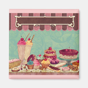 Cupcake Cake Party Signature Banner Magnet
