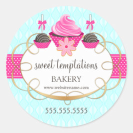 Cupcake Cake Pops Kochgebäck Verpackung Runder Aufkleber