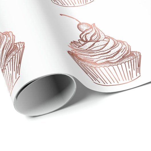 Cupcake Cakes & Süßigkeiten Zuhause Bäckerei Rusti Geschenkpapier (Rolleneckpunkt)