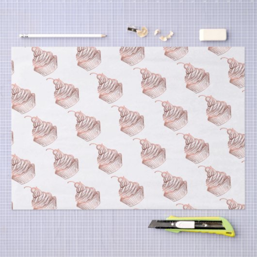 Cupcake Cakes & Süßigkeiten Zuhause Bäckerei Rusti Seidenpapier (Handwerk)