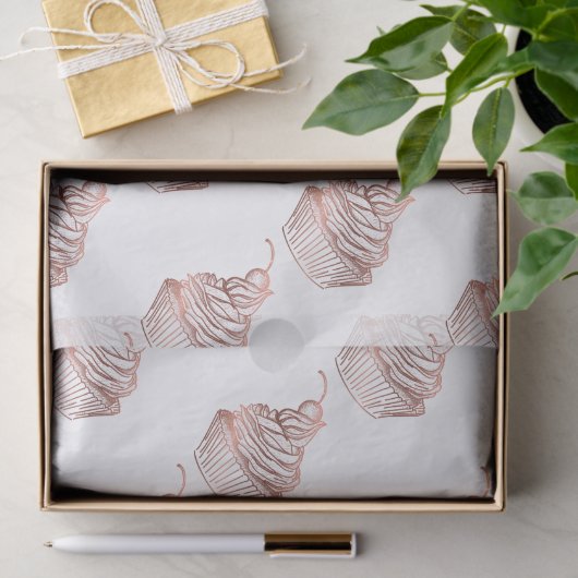 Cupcake Cakes & Süßigkeiten Zuhause Bäckerei Rusti Seidenpapier (Geschenk)