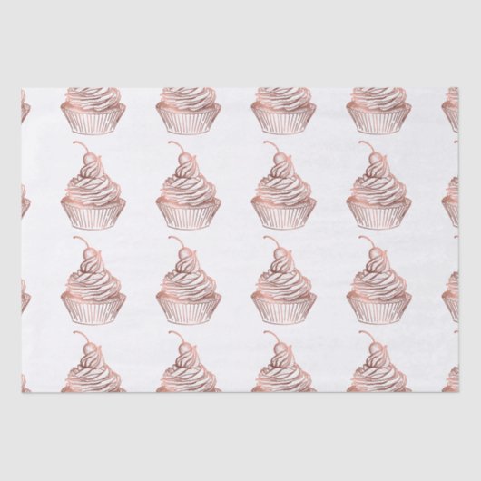 Cupcake Cakes & Süßigkeiten Zuhause Bäckerei Rusti Seidenpapier (Vorderseite)
