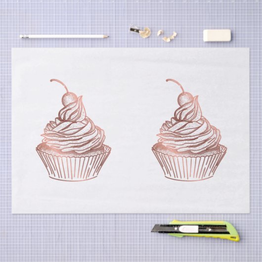 Cupcake Cakes & Süßigkeiten Zuhause Bäckerei Rusti Seidenpapier (Handwerk)