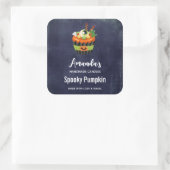 Cupcake Candle Biz, niedlich & cremefarben Quadratischer Aufkleber (Tasche)