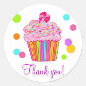 Cupcake Candy Surprise Runder Aufkleber (Vorderseite)