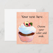 Cupcake Card Einladung Party (Vorne/Hinten)