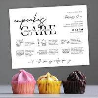 Cupcake Care Card Minimalistisches Bäckerei Danke 