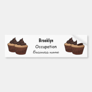 Cupcake Cartoon Illustration Autoaufkleber